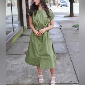 Deluc Cancela Mandarin Collar Dress NWT